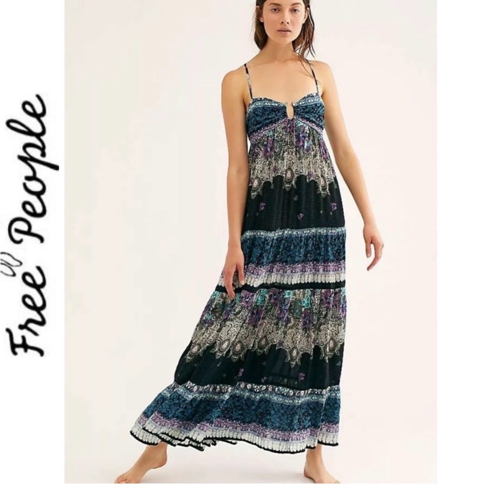 Free People Multicolor Boho Maxi Dress